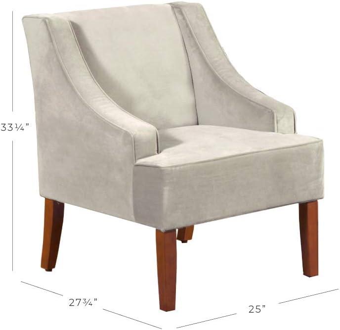 imageHomepop Home Decor Upholstered Classic Swoop Arm Accent Chair Accent Chairs for Living Room amp Bedroom Decorative Home Furniture Blue TrellisVelvet Grey
