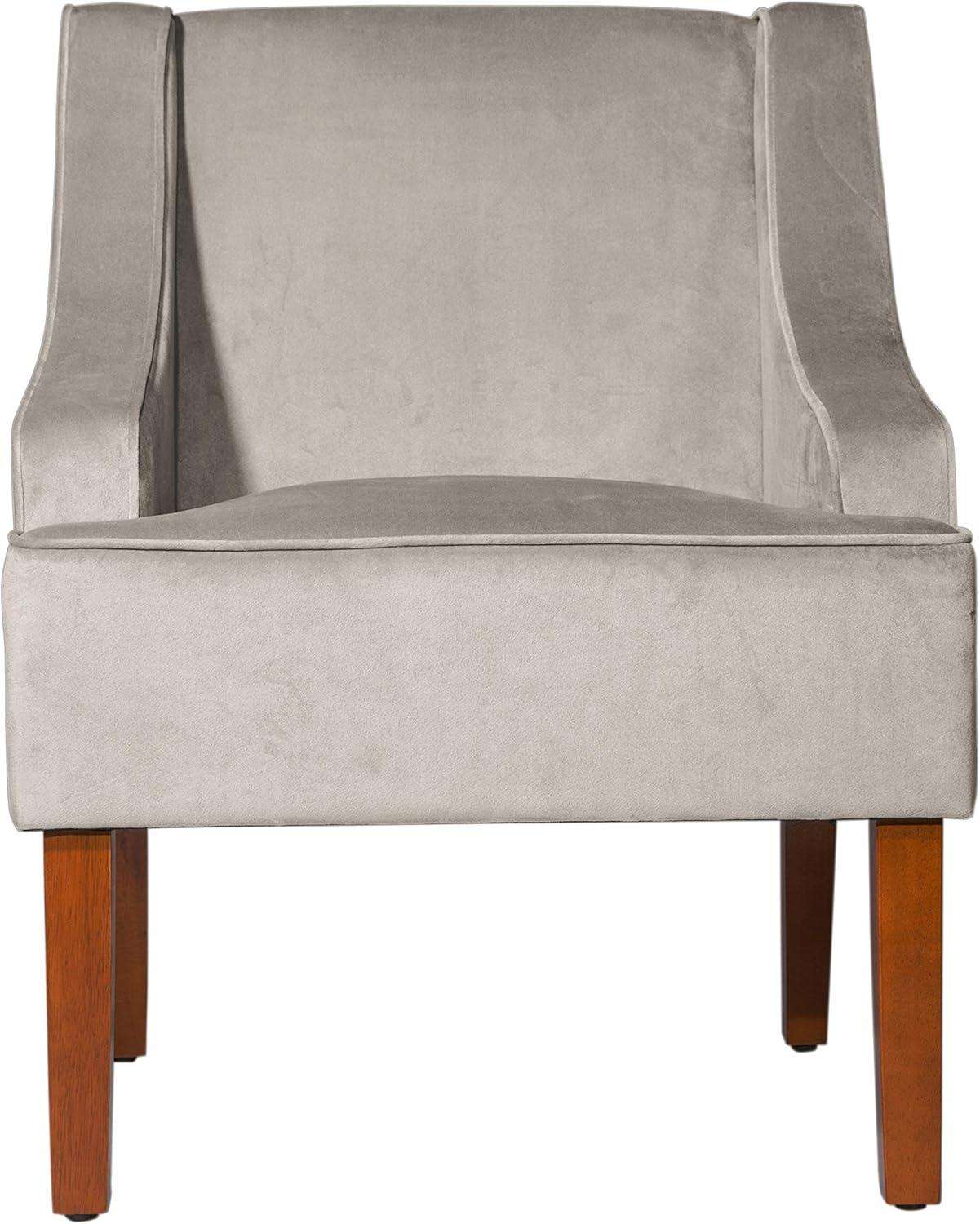 imageHomepop Home Decor Upholstered Classic Swoop Arm Accent Chair Accent Chairs for Living Room amp Bedroom Decorative Home Furniture Blue TrellisVelvet Grey