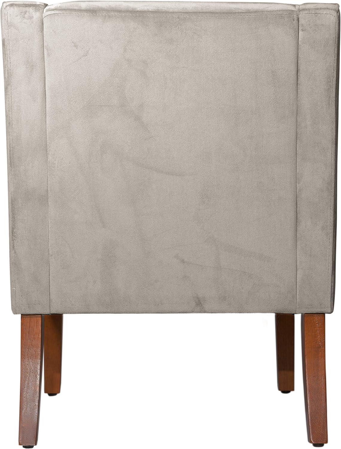 imageHomepop Home Decor Upholstered Classic Swoop Arm Accent Chair Accent Chairs for Living Room amp Bedroom Decorative Home Furniture Blue TrellisVelvet Grey