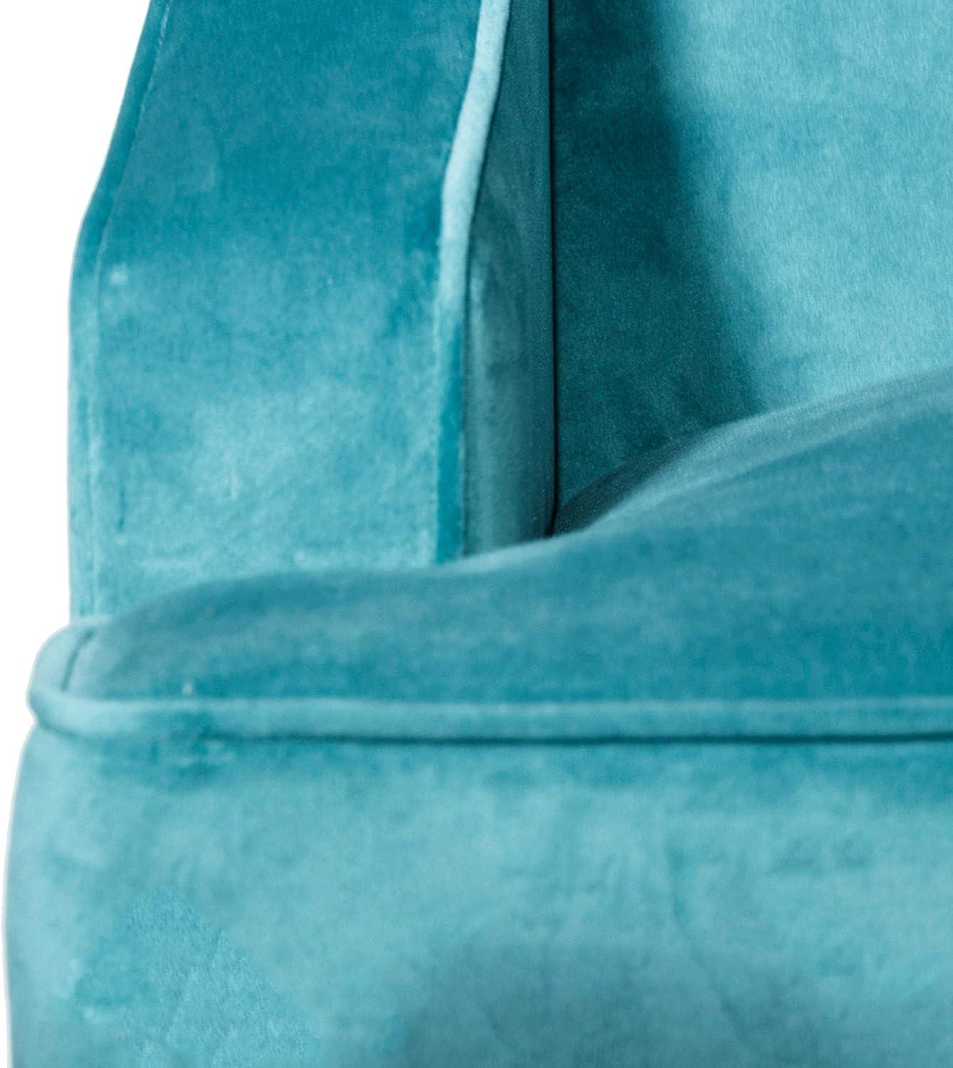 imageHomepop Home Decor Upholstered Classic Swoop Arm Accent Chair Accent Chairs for Living Room amp Bedroom Decorative Home Furniture Blue TrellisVelvet Teal