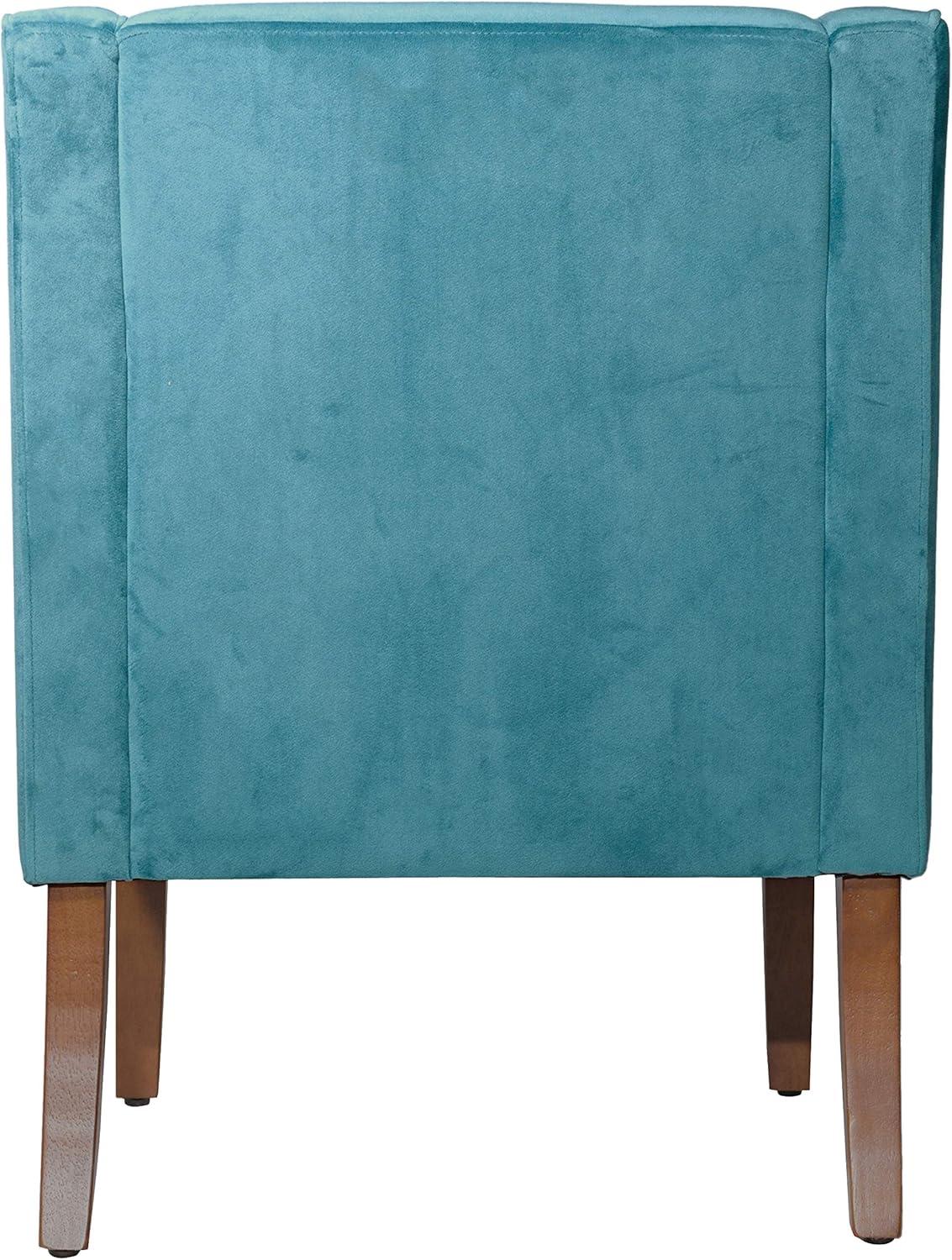 imageHomepop Home Decor Upholstered Classic Swoop Arm Accent Chair Accent Chairs for Living Room amp Bedroom Decorative Home Furniture Blue TrellisVelvet Teal