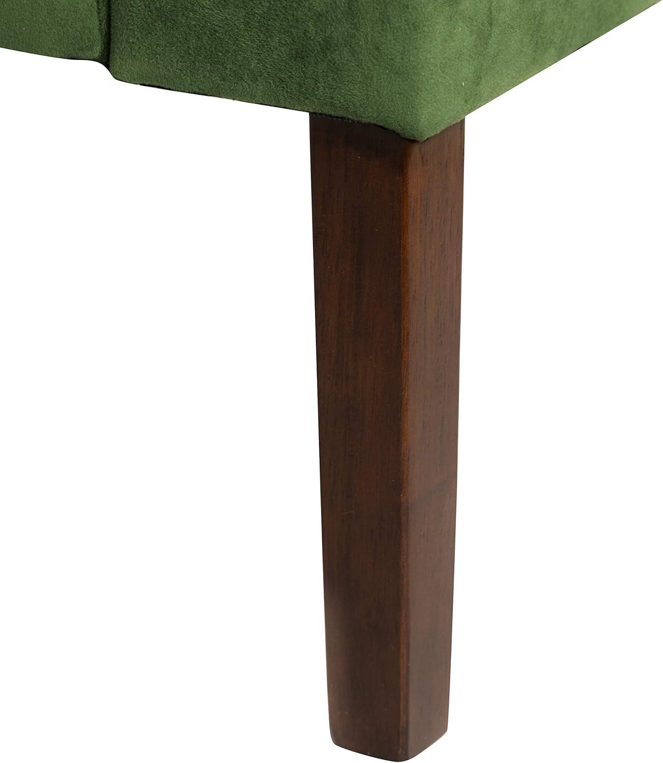 imageHomepop Home Decor Upholstered Classic Swoop Arm Accent Chair Accent Chairs for Living Room amp Bedroom Decorative Home Furniture Dark Green