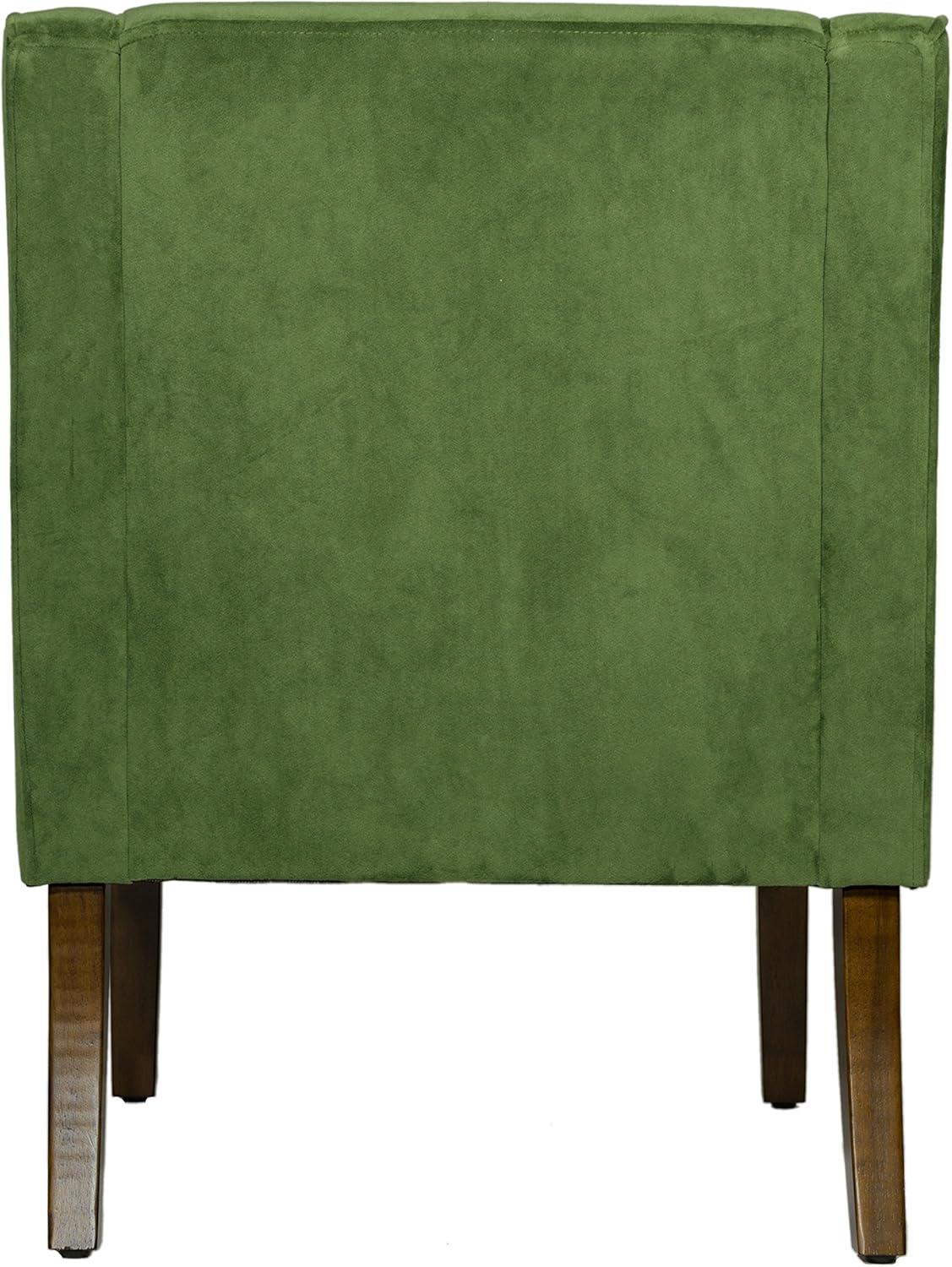 imageHomepop Home Decor Upholstered Classic Swoop Arm Accent Chair Accent Chairs for Living Room amp Bedroom Decorative Home Furniture Dark Green