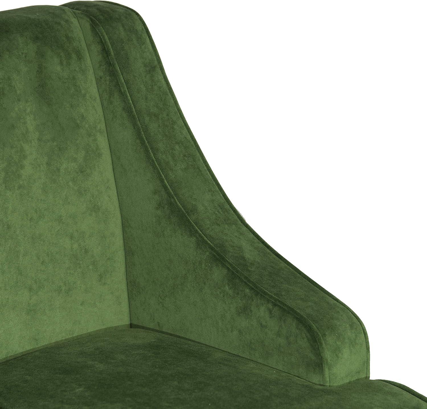 imageHomepop Home Decor Upholstered Classic Swoop Arm Accent Chair Accent Chairs for Living Room amp Bedroom Decorative Home Furniture Dark Green