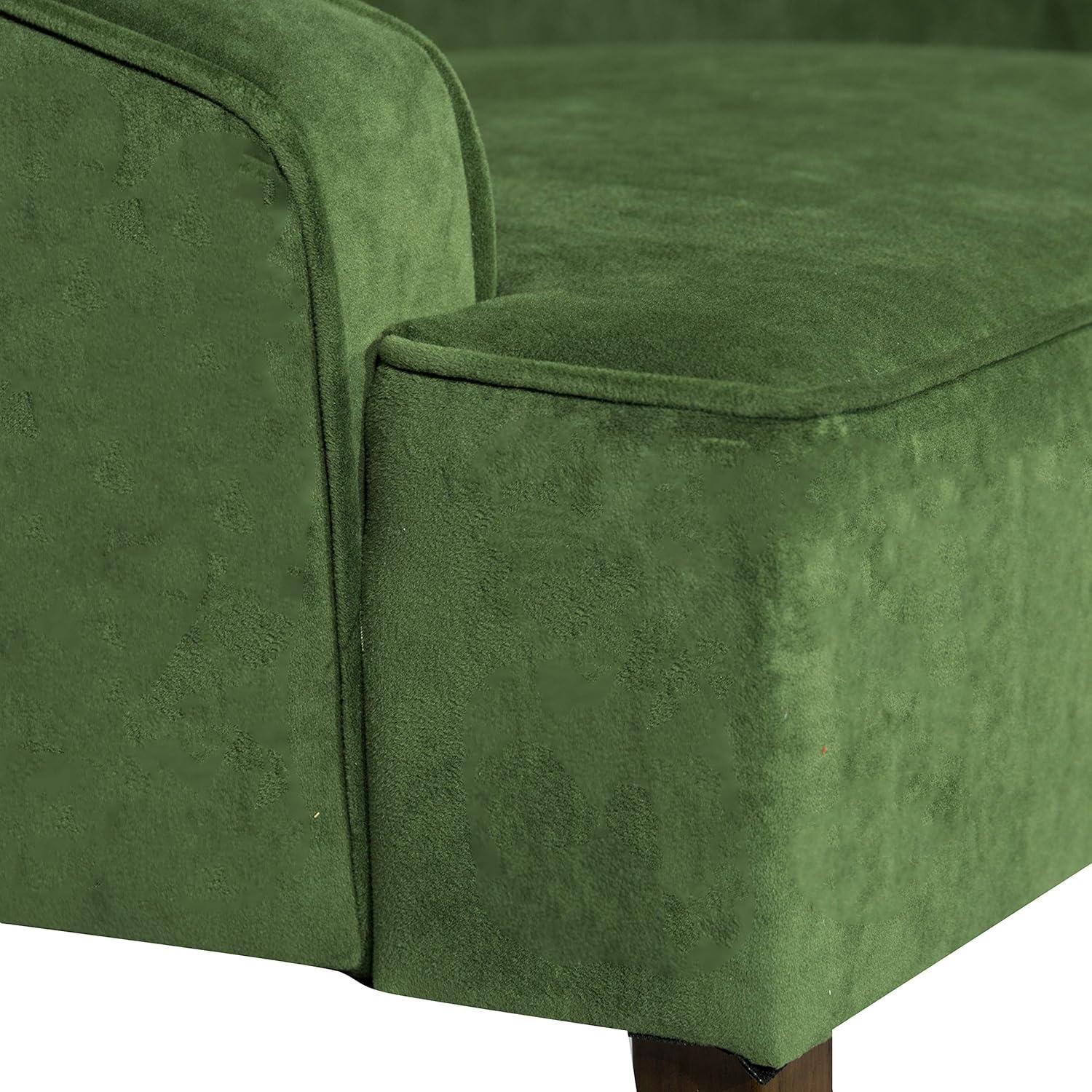 imageHomepop Home Decor Upholstered Classic Swoop Arm Accent Chair Accent Chairs for Living Room amp Bedroom Decorative Home Furniture Dark Green