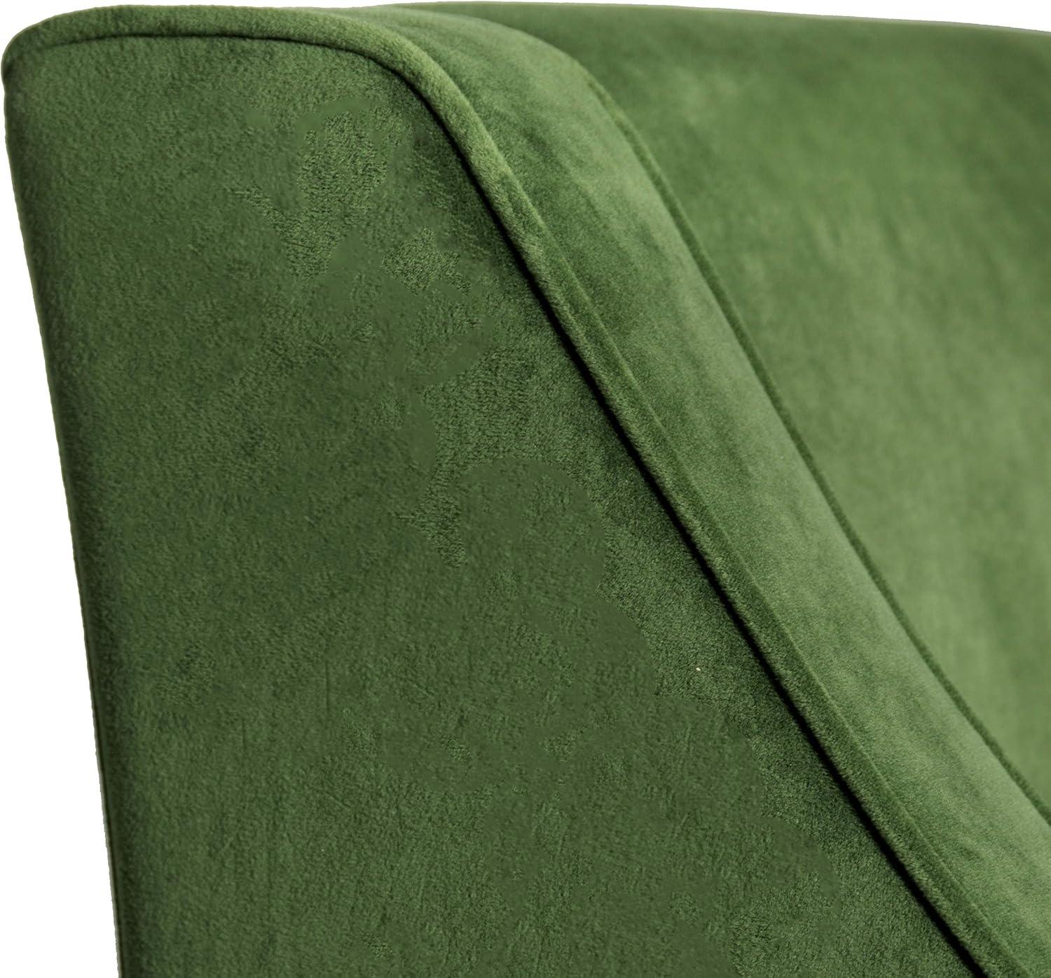 imageHomepop Home Decor Upholstered Classic Swoop Arm Accent Chair Accent Chairs for Living Room amp Bedroom Decorative Home Furniture Dark Green