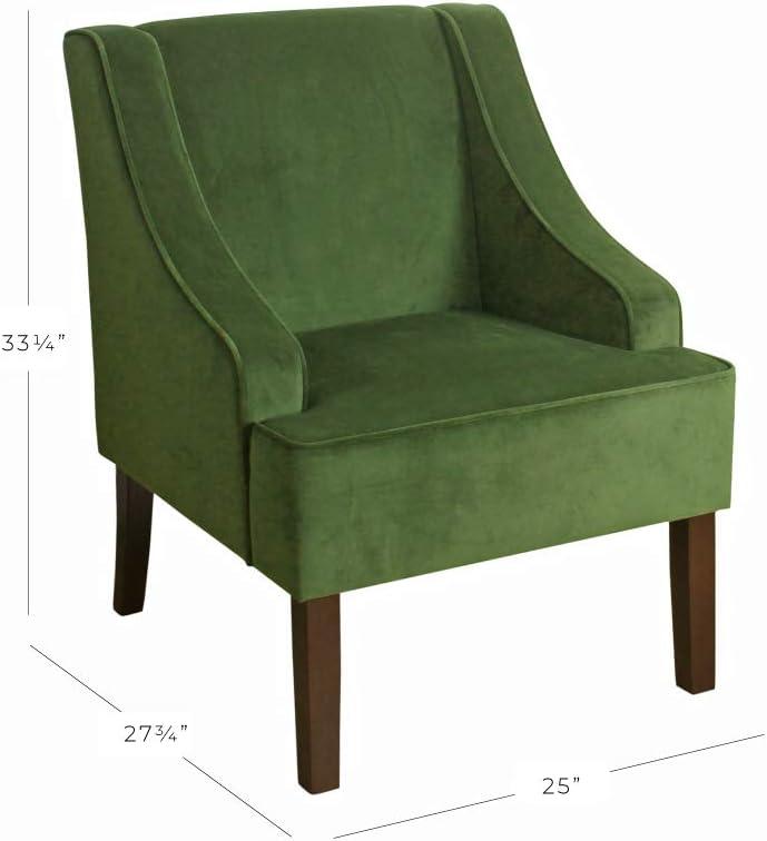 imageHomepop Home Decor Upholstered Classic Swoop Arm Accent Chair Accent Chairs for Living Room amp Bedroom Decorative Home Furniture Dark Green