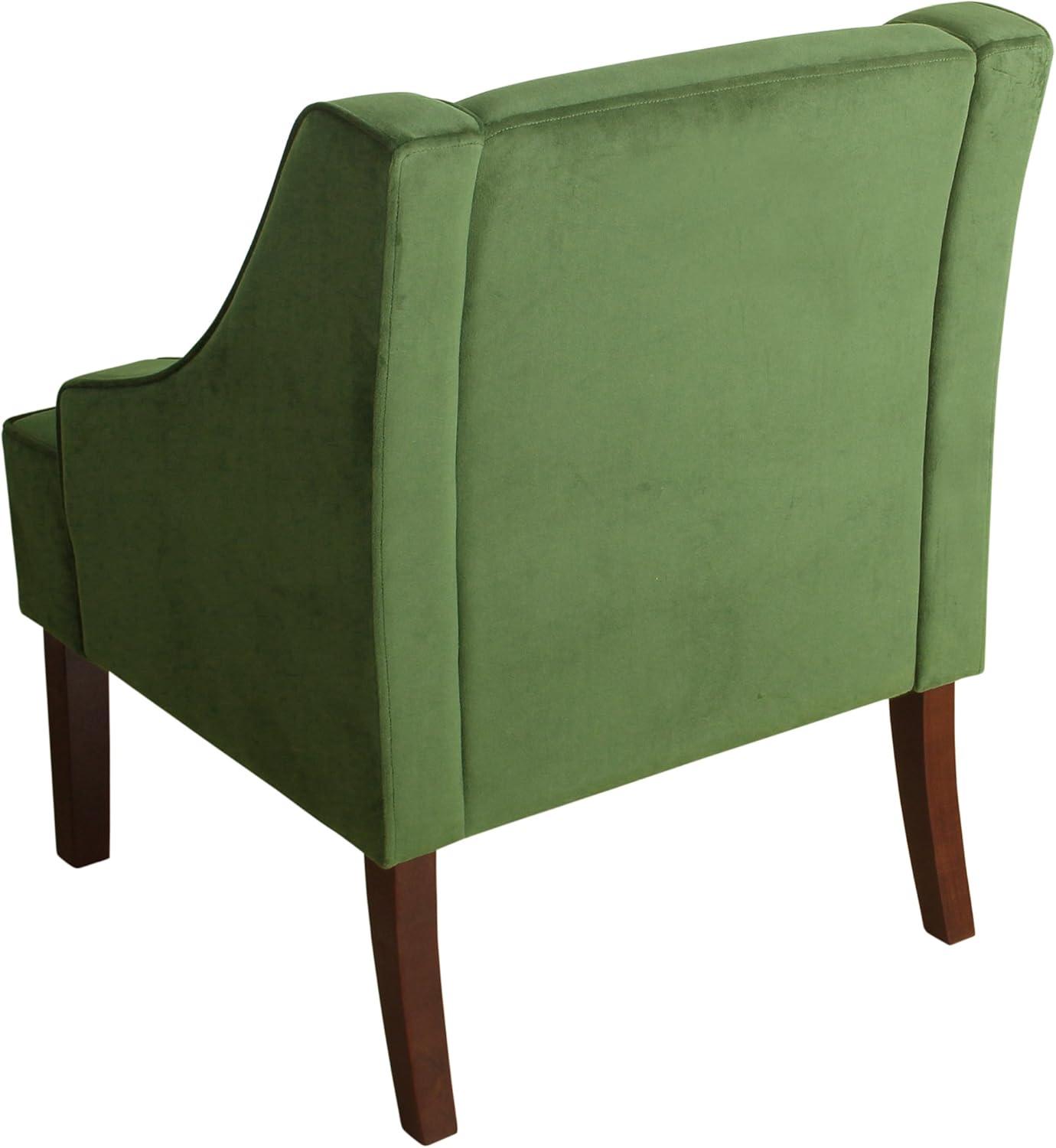 imageHomepop Home Decor Upholstered Classic Swoop Arm Accent Chair Accent Chairs for Living Room amp Bedroom Decorative Home Furniture Dark Green