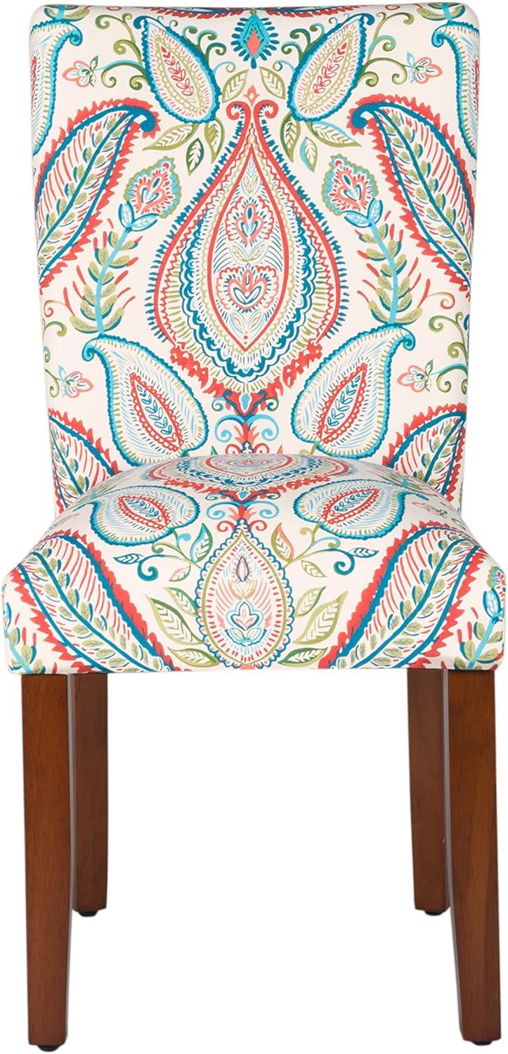 imageHomepop Scalloped Detail Dining ChairUpholstered Parsons Dining Chairs Decorative Home Furniture Cream Textured Woven Set of 2Colorful Pasley