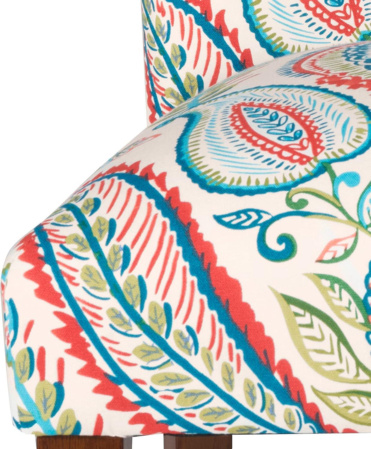 imageHomepop Scalloped Detail Dining ChairUpholstered Parsons Dining Chairs Decorative Home Furniture Cream Textured Woven Set of 2Colorful Pasley
