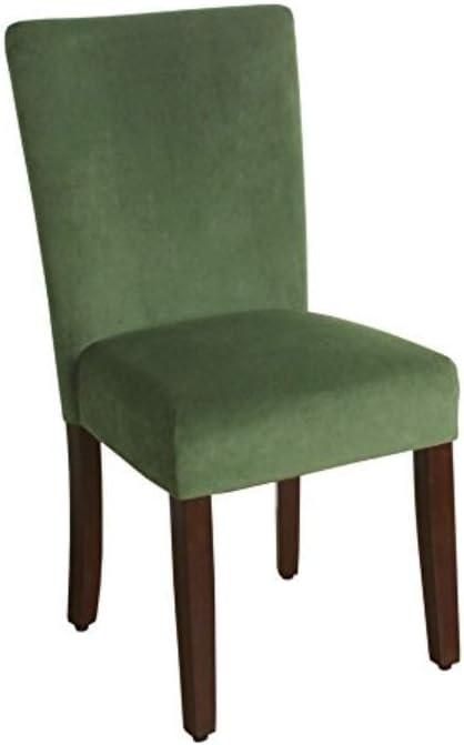 imageHomepop Scalloped Detail Dining ChairUpholstered Parsons Dining Chairs Decorative Home Furniture Cream Textured Woven Set of 2Dark Green