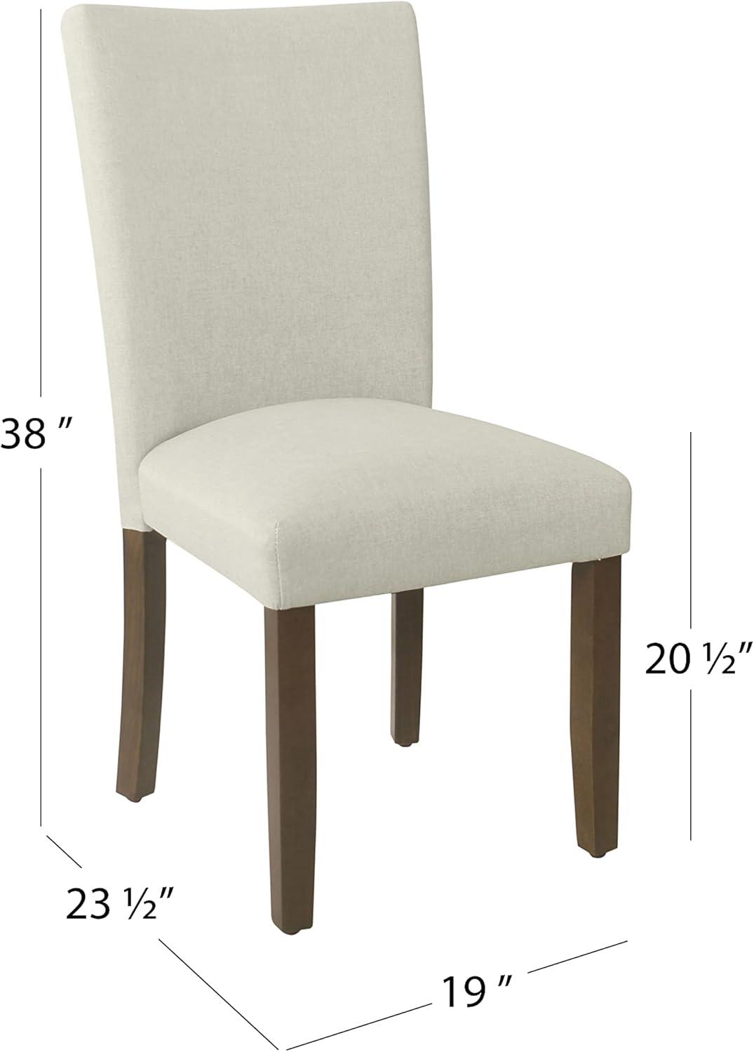 imageHomepop Scalloped Detail Dining ChairUpholstered Parsons Dining Chairs Decorative Home Furniture Cream Textured Woven Set of 2Gray Woven