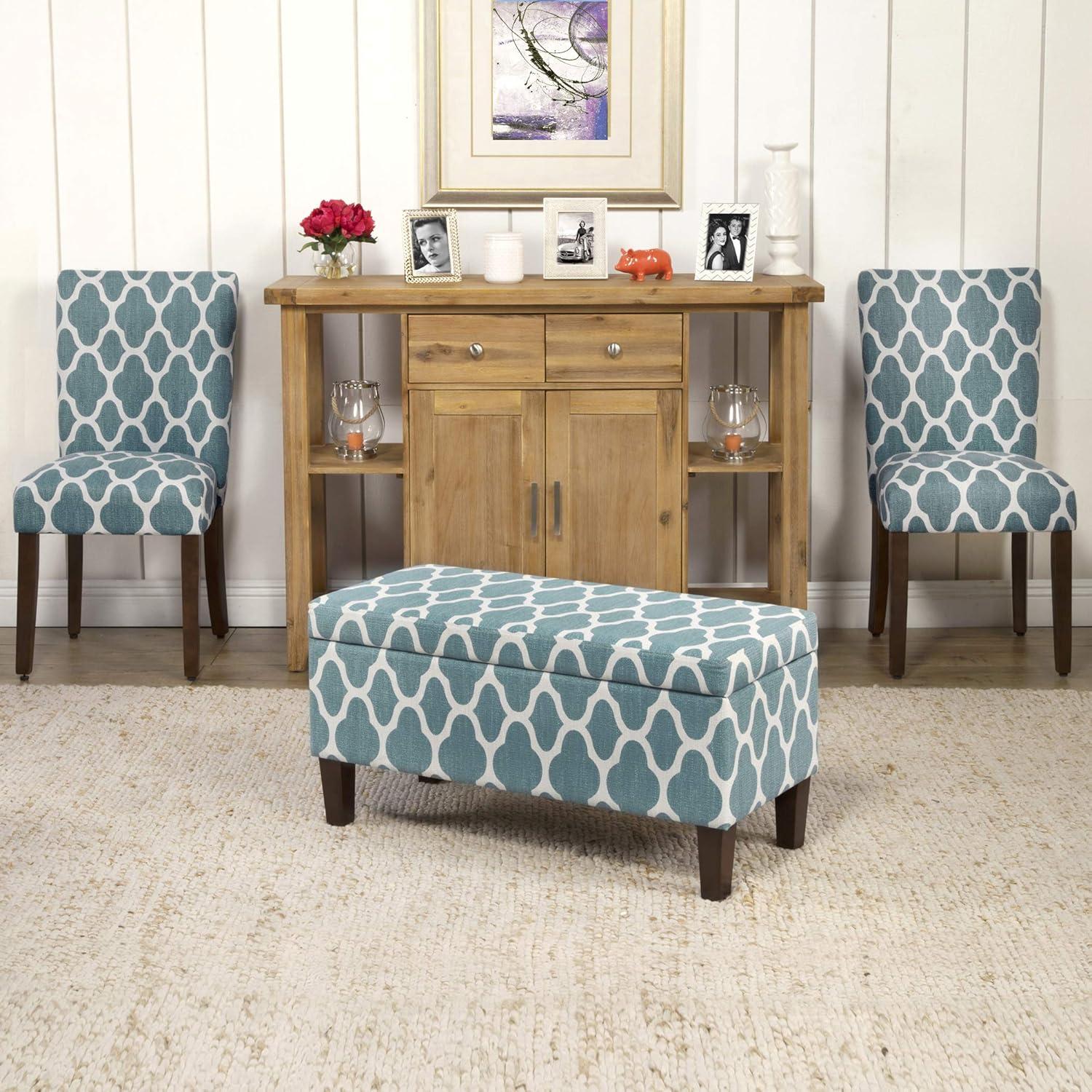 imageHomepop Scalloped Detail Dining ChairUpholstered Parsons Dining Chairs Decorative Home Furniture Cream Textured Woven Set of 2Teal and Cream