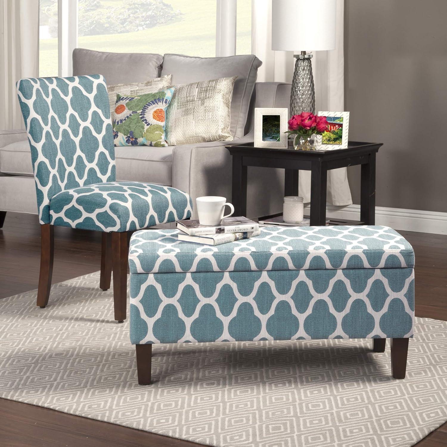 imageHomepop Scalloped Detail Dining ChairUpholstered Parsons Dining Chairs Decorative Home Furniture Cream Textured Woven Set of 2Teal and Cream