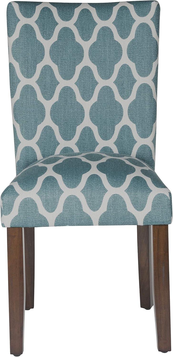 imageHomepop Scalloped Detail Dining ChairUpholstered Parsons Dining Chairs Decorative Home Furniture Cream Textured Woven Set of 2Teal and Cream