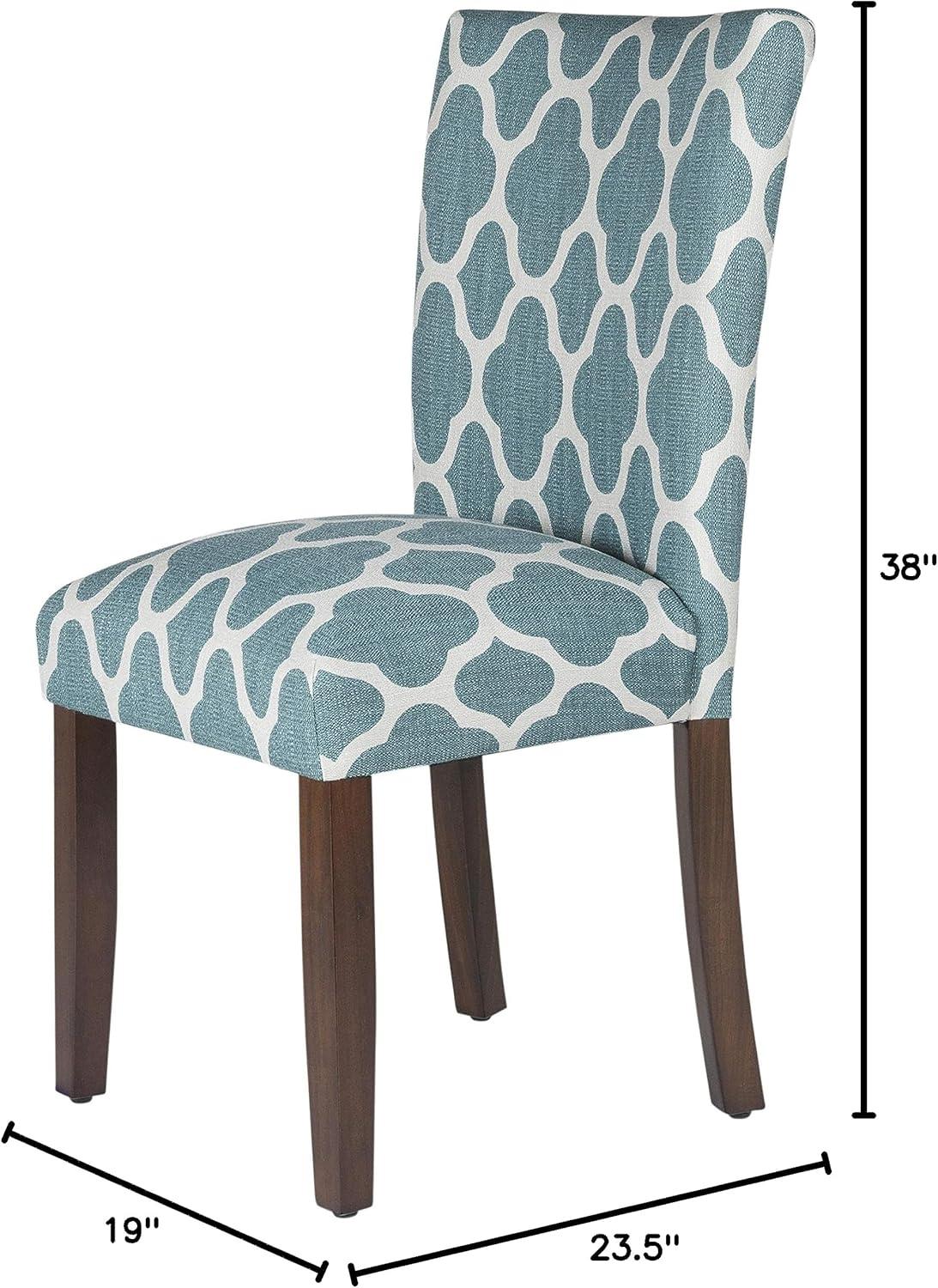 imageHomepop Scalloped Detail Dining ChairUpholstered Parsons Dining Chairs Decorative Home Furniture Cream Textured Woven Set of 2Teal and Cream