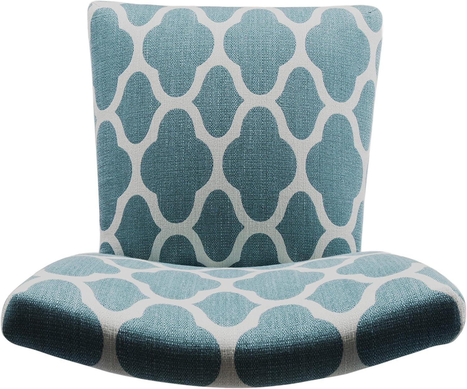 imageHomepop Scalloped Detail Dining ChairUpholstered Parsons Dining Chairs Decorative Home Furniture Cream Textured Woven Set of 2Teal and Cream