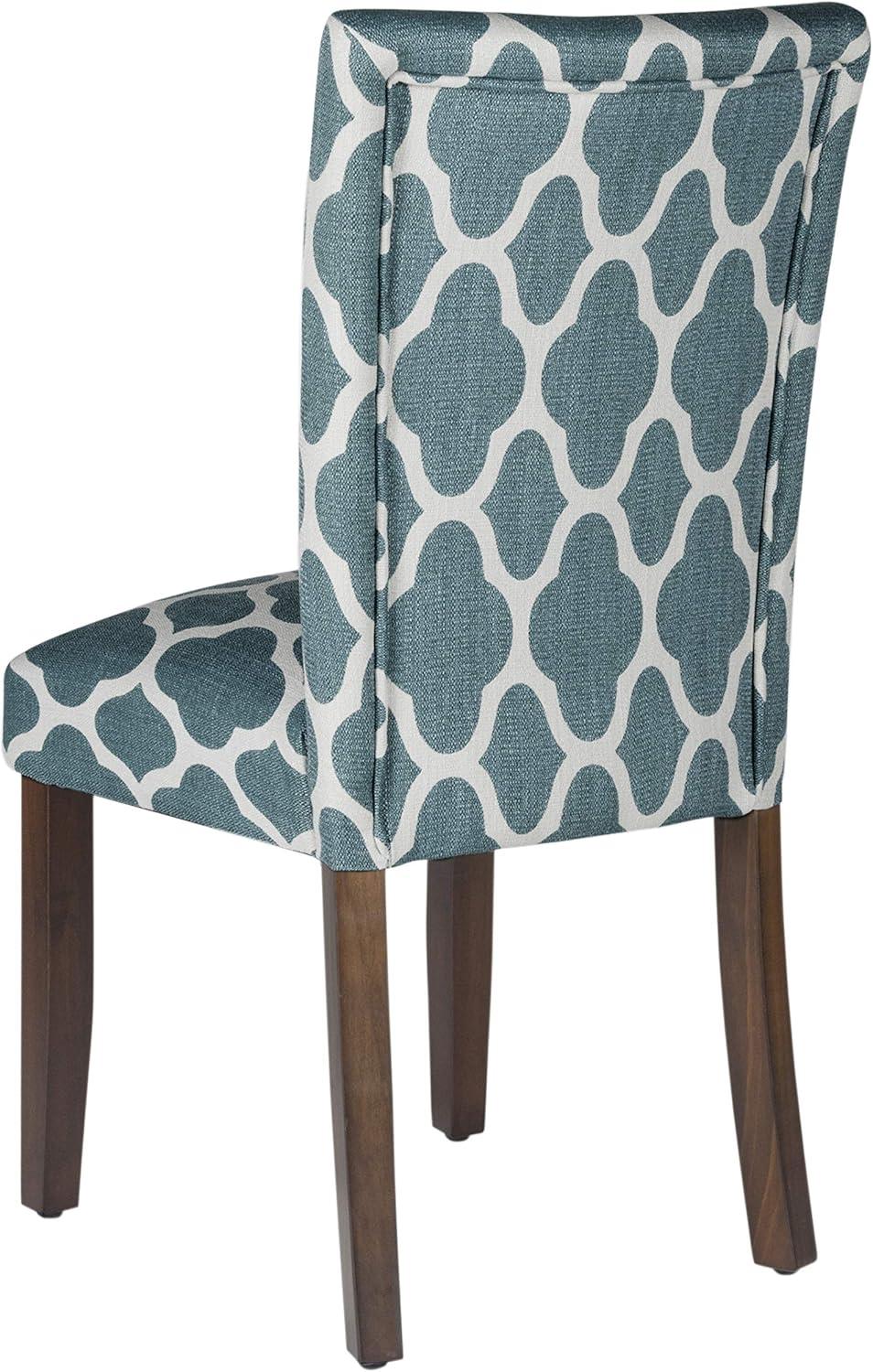 imageHomepop Scalloped Detail Dining ChairUpholstered Parsons Dining Chairs Decorative Home Furniture Cream Textured Woven Set of 2Teal and Cream