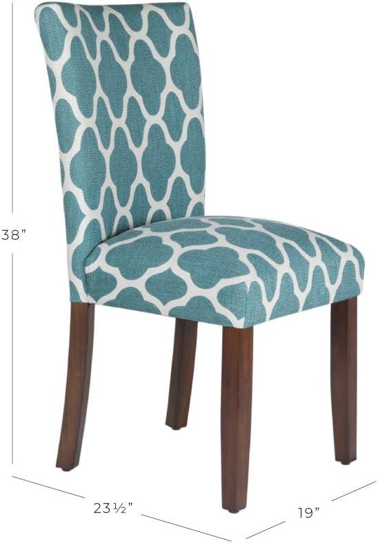 imageHomepop Scalloped Detail Dining ChairUpholstered Parsons Dining Chairs Decorative Home Furniture Cream Textured Woven Set of 2Teal and Cream