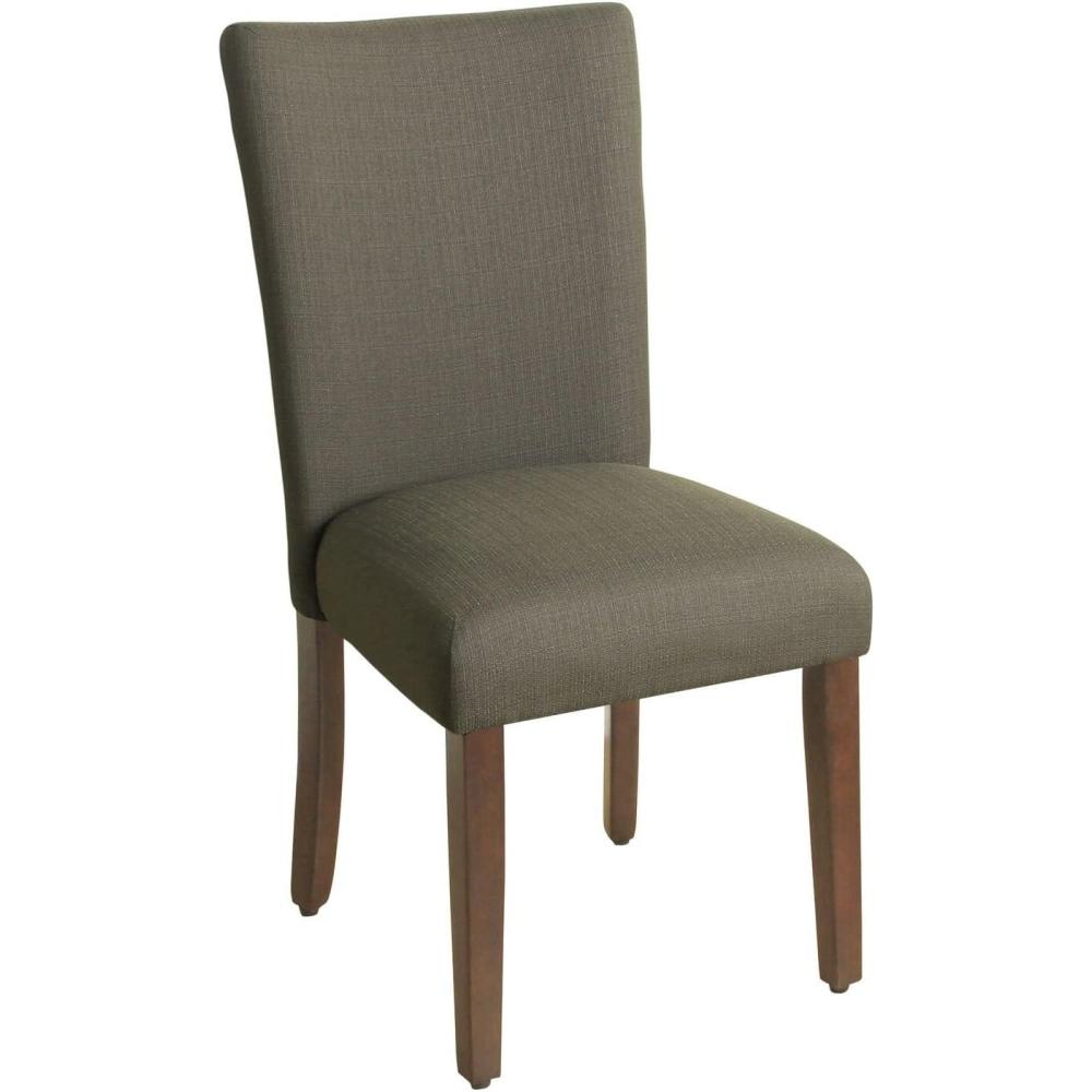 imageHomePop Channeled Metal Dining Chair HomePop Home Dcor Single Pack Brown Faux LeatherBrown Geometric