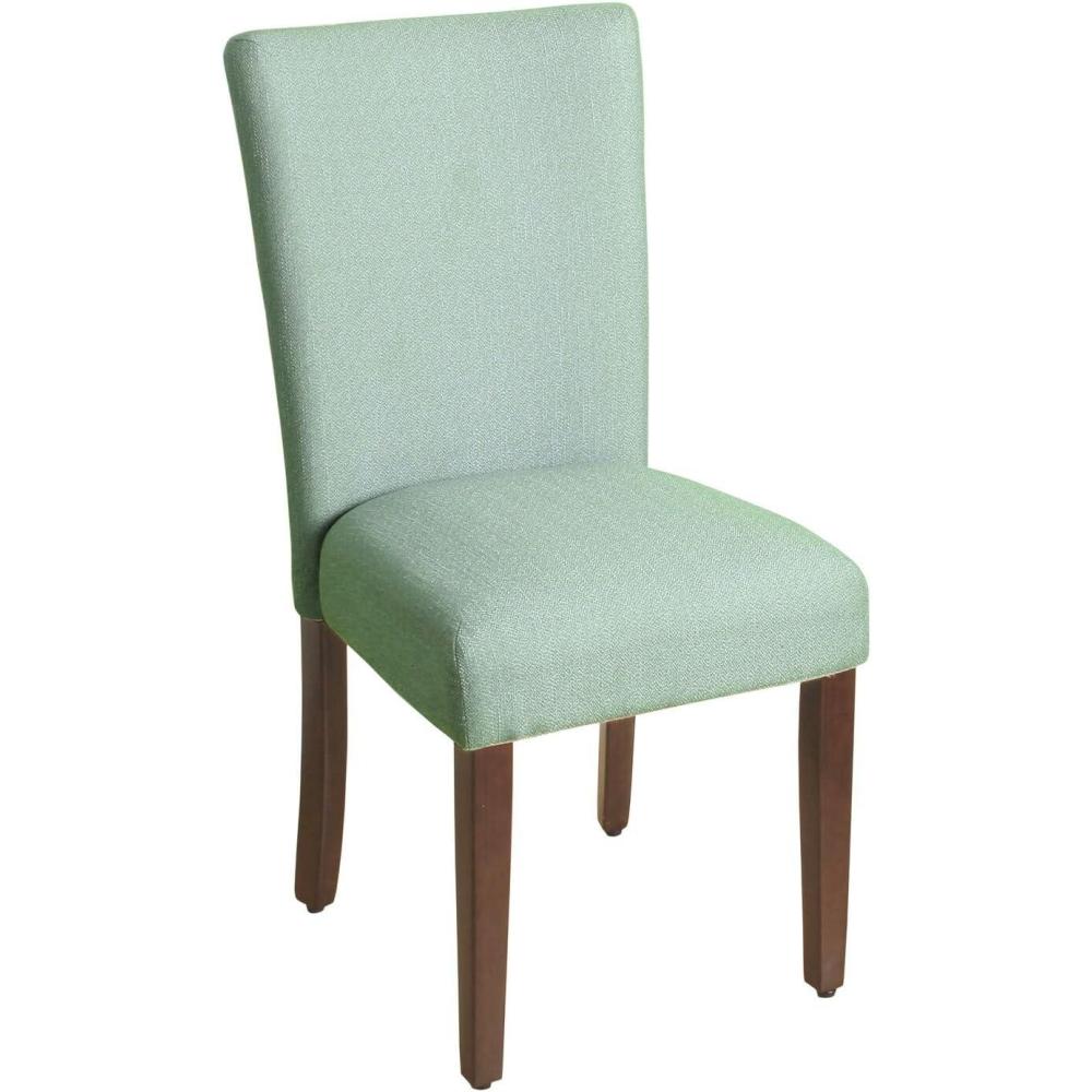 imageHomePop Channeled Metal Dining Chair  HomePop Home Dcor  Single Pack  Brown Faux LeatherLight Green