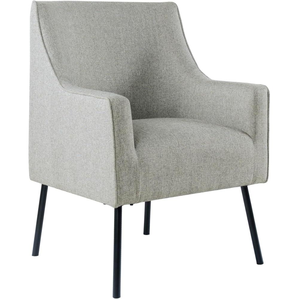 imageHomePop Mordern Accent Chair Homepop Home Dcor Accent Chairs for Living Room amp Bedroom Fabric Reading Living Room Side Chair Single Sofa with Lounge Seat and Metal Legs Green VelvetSustainable Gray Woven
