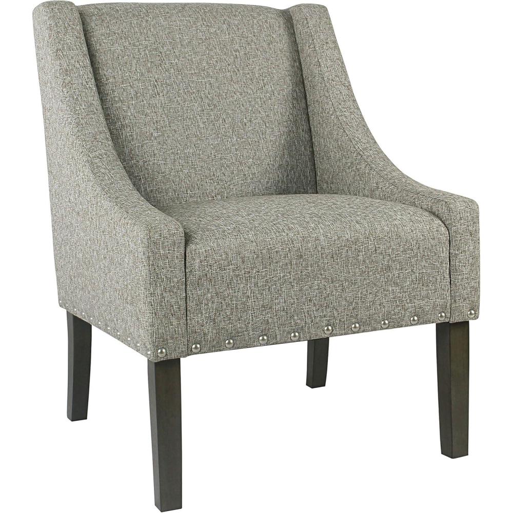 imageHomePop Velvet Swoop Arm Accent Chair Suri BlueSterling Grey