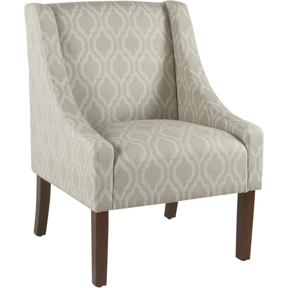 imageHomePop Velvet Swoop Arm Accent Chair Suri BlueTan Geometric