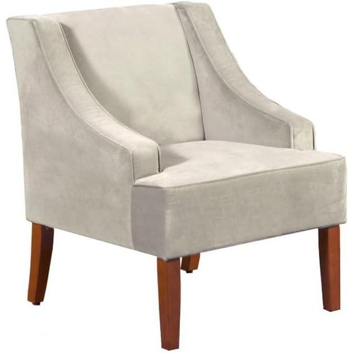 imageHomePop Velvet Swoop Arm Accent Chair Suri BlueVelvet Grey