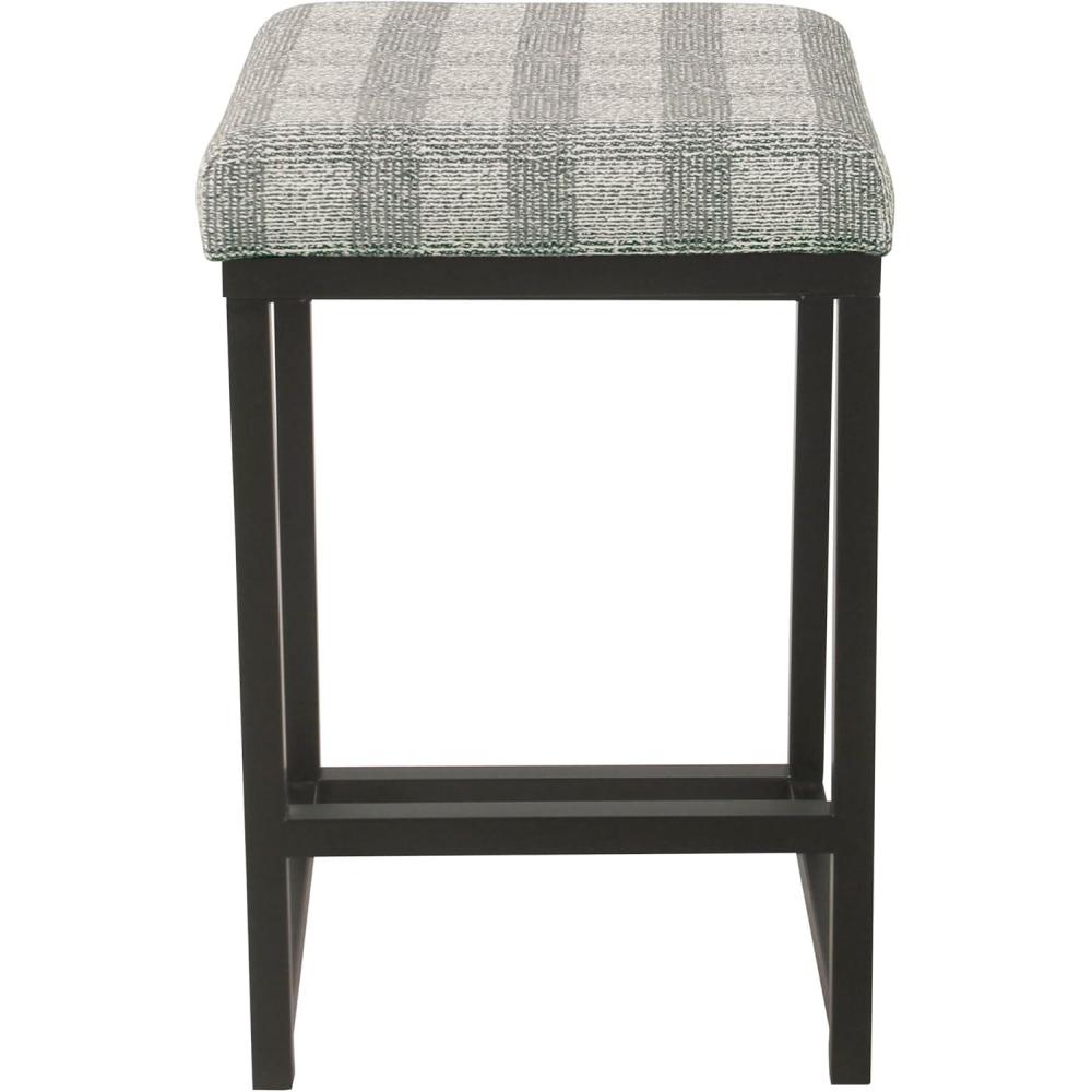 imageHomepop Home Decor Modern 24Inch Counter Stool Backless Metal Frame Bar Stools Counter Height Decorative Home Furniture Brown K765124F1552Gray Plaid Bohemian