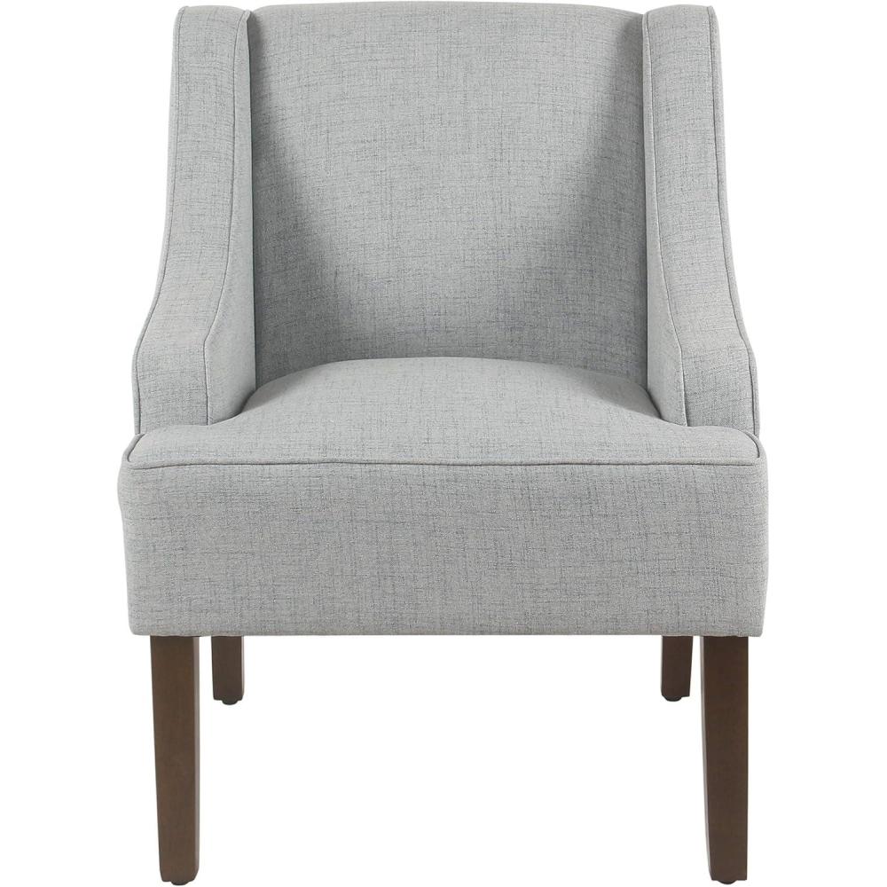 imageHomepop Home Decor Upholstered Classic Swoop Arm Accent Chair Accent Chairs for Living Room amp Bedroom Decorative Home Furniture Blue TrellisLight Blue