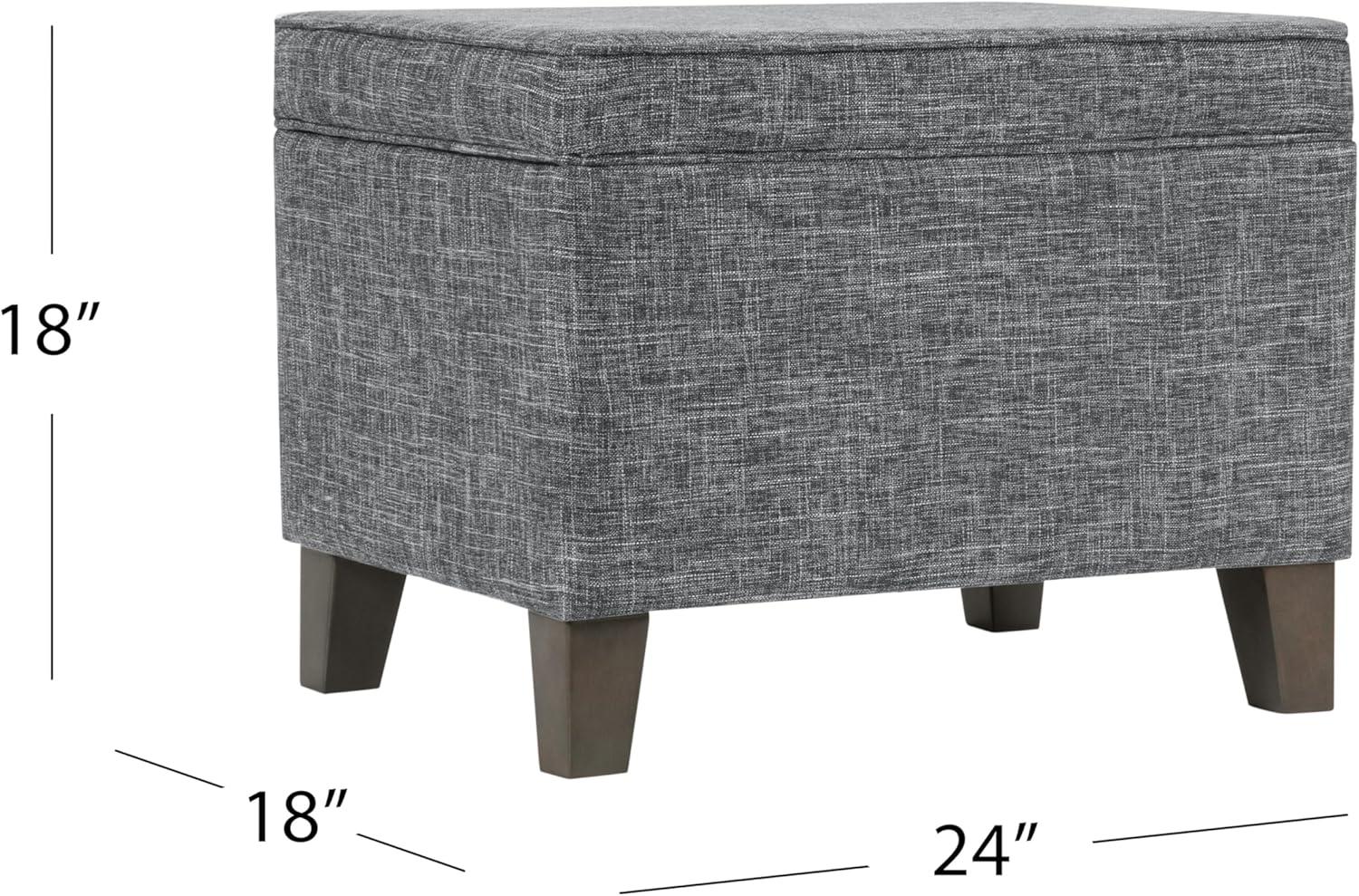 imageHomePop Dinah 24 Storage Ottoman Light Sage Green VelvetGrey