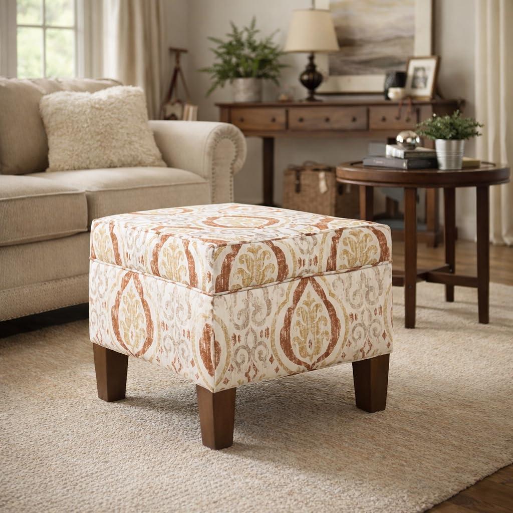 imageHomePop Dinah 24 Storage Ottoman Light Sage Green VelvetOrange