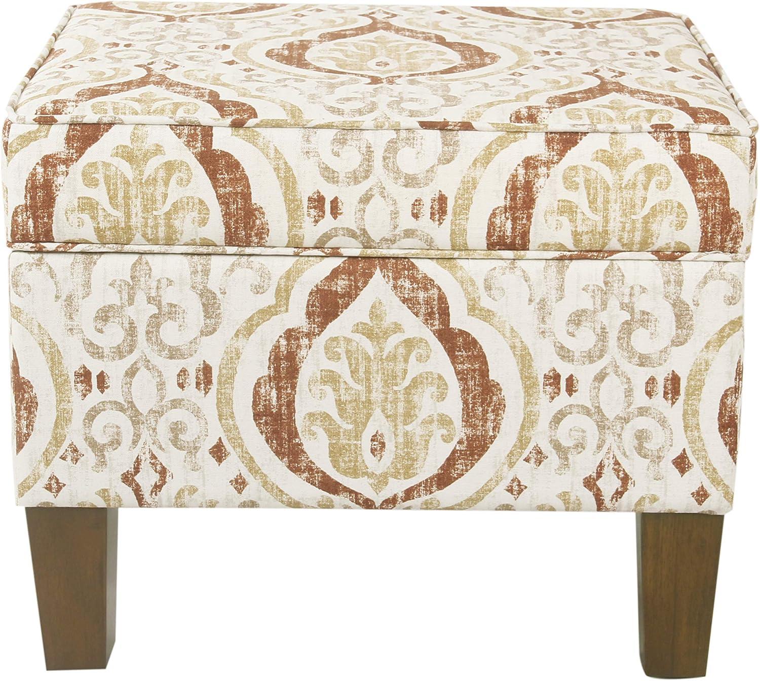 imageHomePop Dinah 24 Storage Ottoman Light Sage Green VelvetOrange