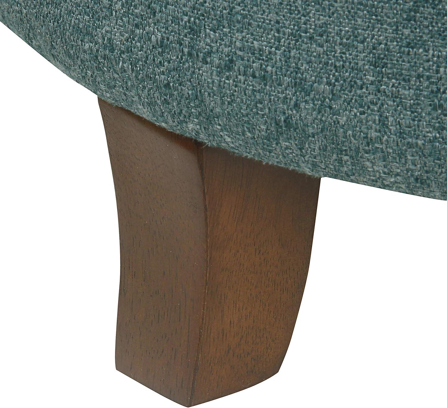 imageHomePop Home Decor Upholstered Round Velvet Tufted Foot Rest Ottoman Ottoman with Storage for Living Room amp Bedroom Decorative Home Furniture Indigo SmallTeal Woven