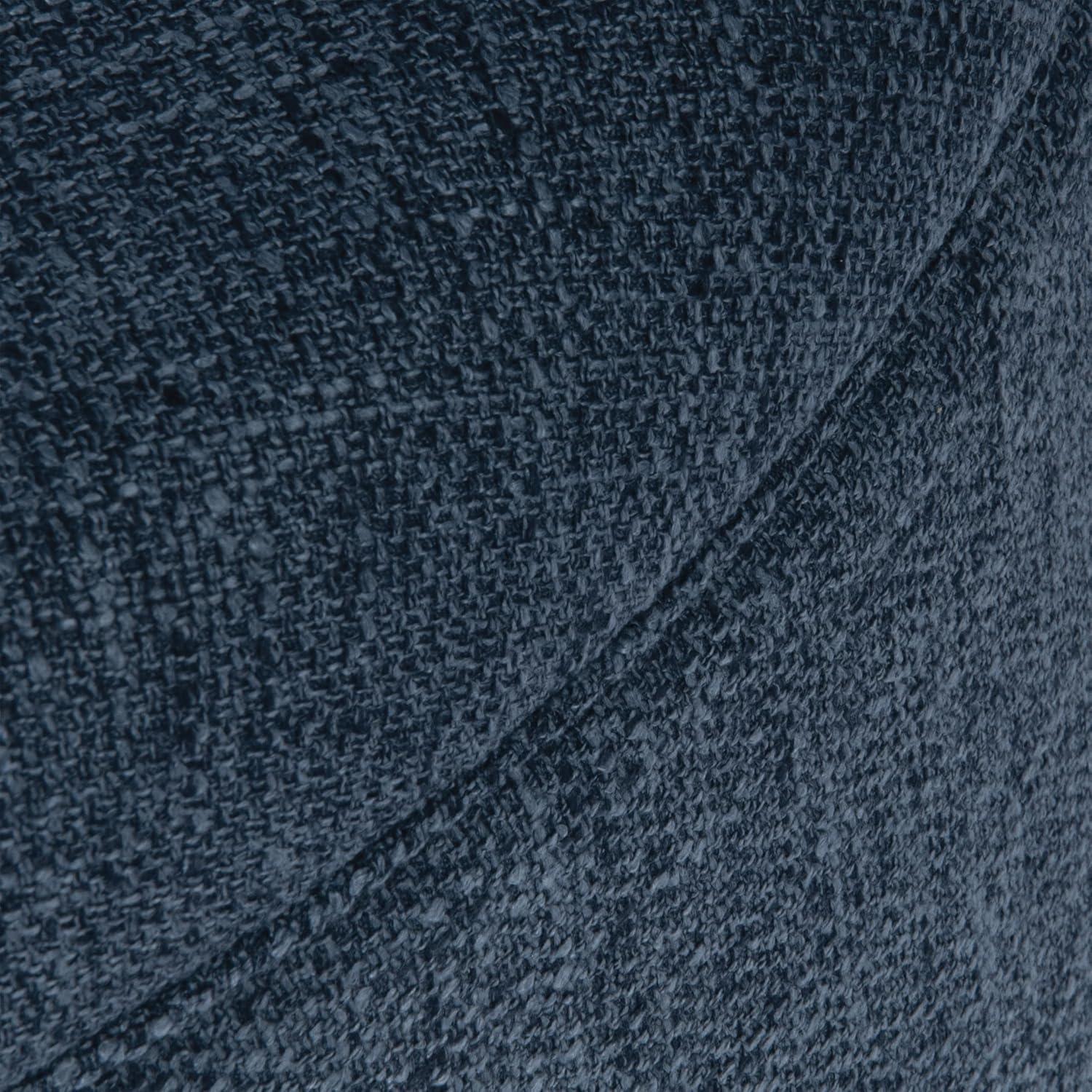imageHomePop Round Storage Ottoman Textured Navy