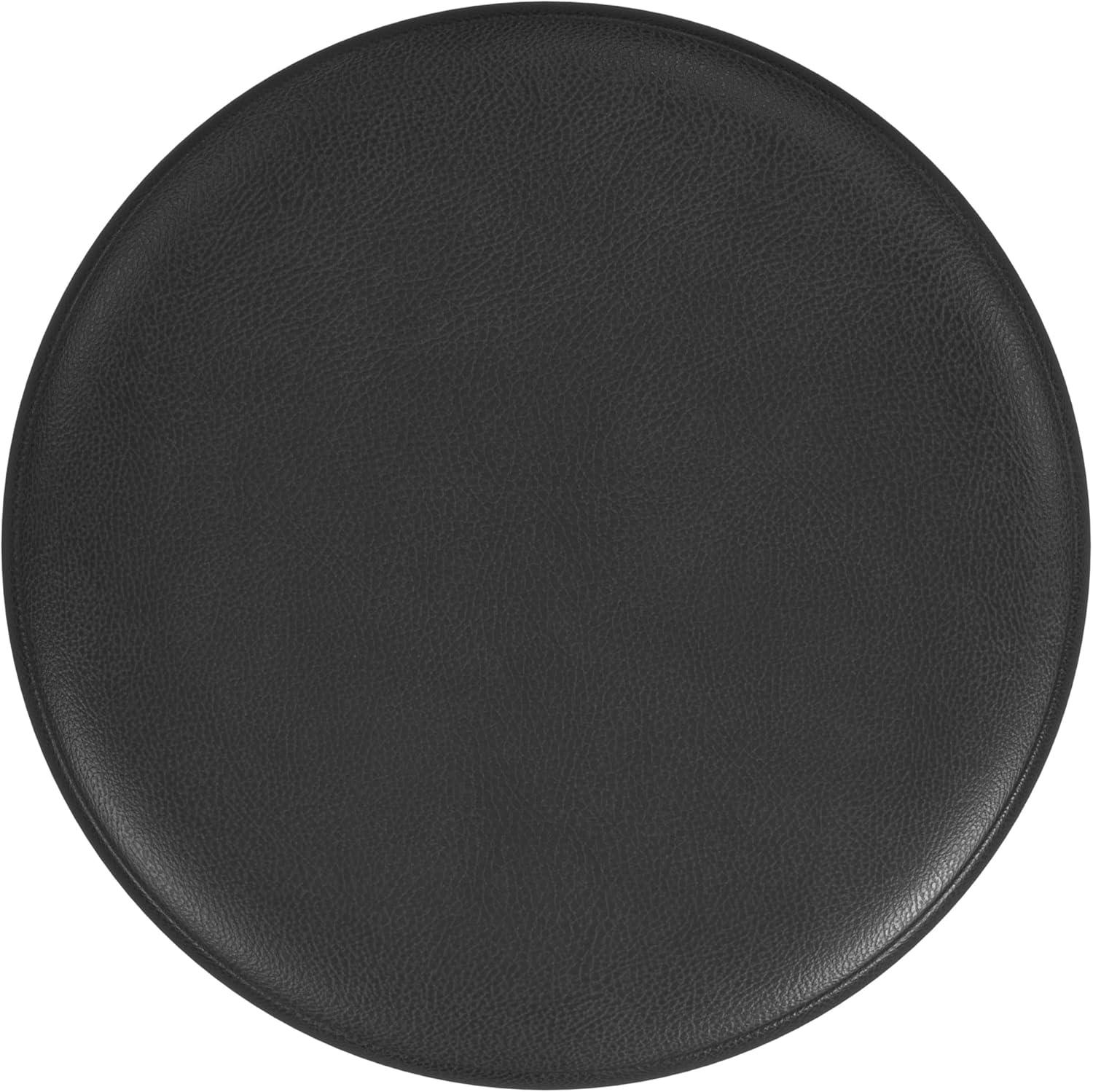 imageHomePop Storage Round Ottoman with Removable Lid Homepop Home DcorUpholstered Round Velvet Foot Rest Ottoman Green VelvetBlack Faux Leather