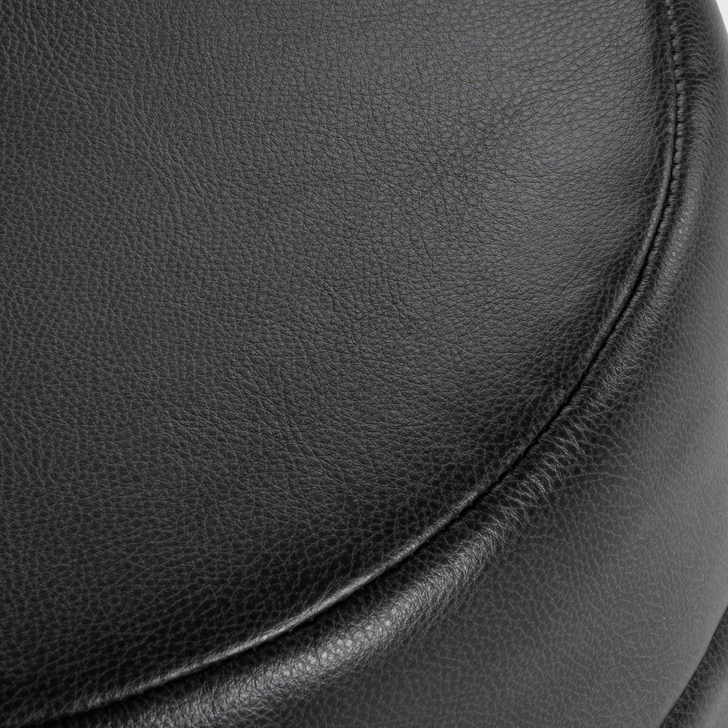 imageHomePop Storage Round Ottoman with Removable Lid Homepop Home DcorUpholstered Round Velvet Foot Rest Ottoman Green VelvetBlack Faux Leather