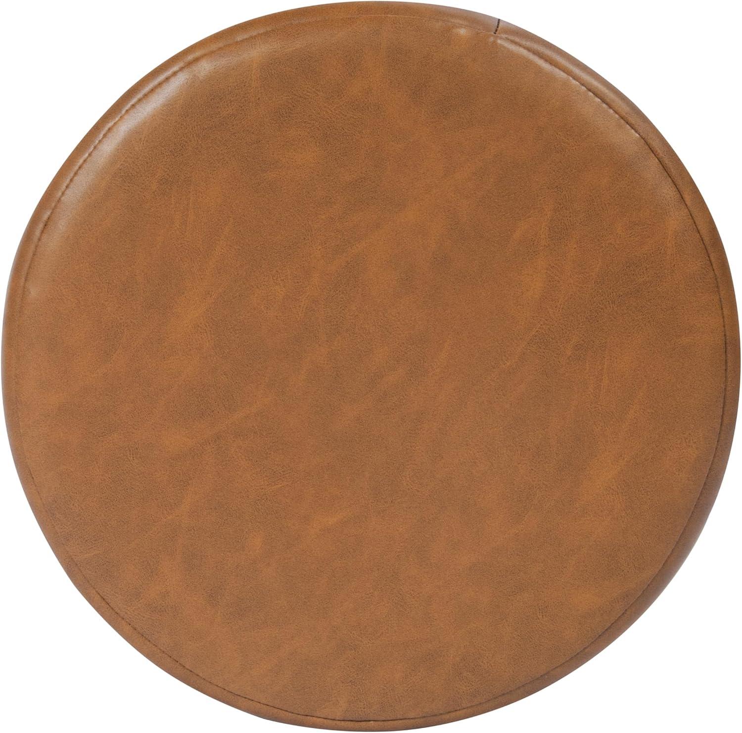 imageHomePop Storage Round Ottoman with Removable Lid Homepop Home DcorUpholstered Round Velvet Foot Rest Ottoman Green VelvetCarmel Brown