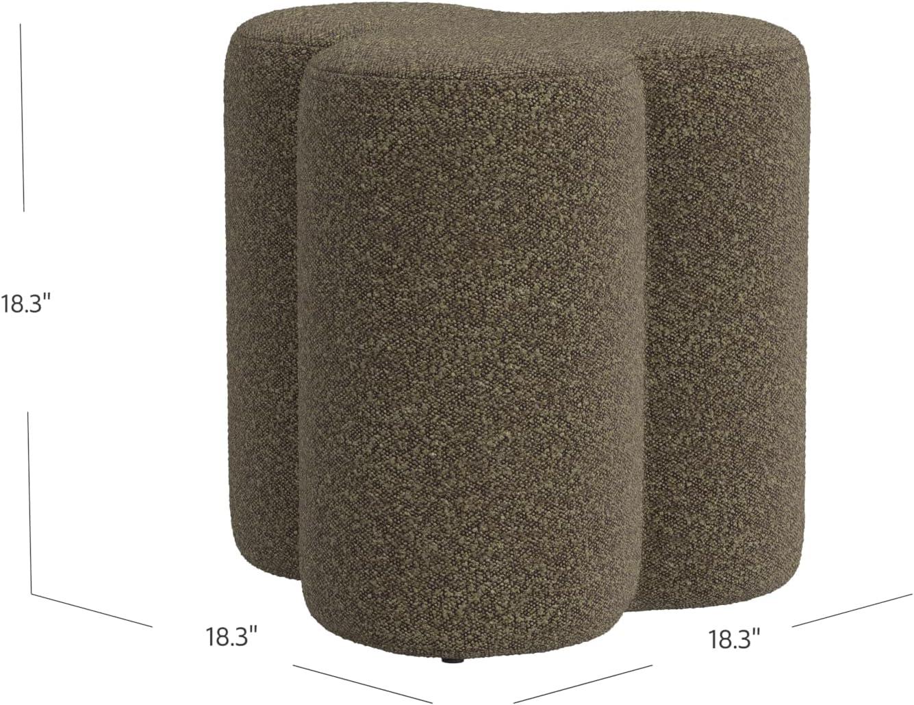 imageHomePop Storage Round Ottoman with Removable Lid Homepop Home DcorUpholstered Round Velvet Foot Rest Ottoman Green VelvetMocha Brown Boucle