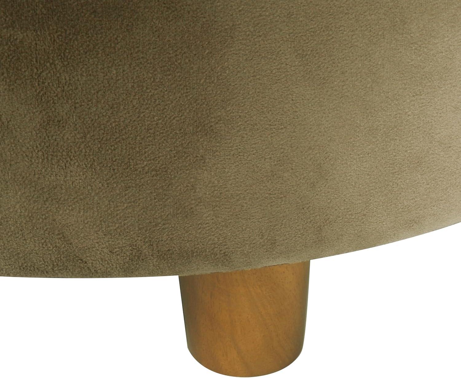 imageHomepop Home Decor Button Tufted Velvet Round Storage Ottoman Ottoman with Storage for Living Room amp Bedroom Spice Orange VelvetLight Sage Green Velvet