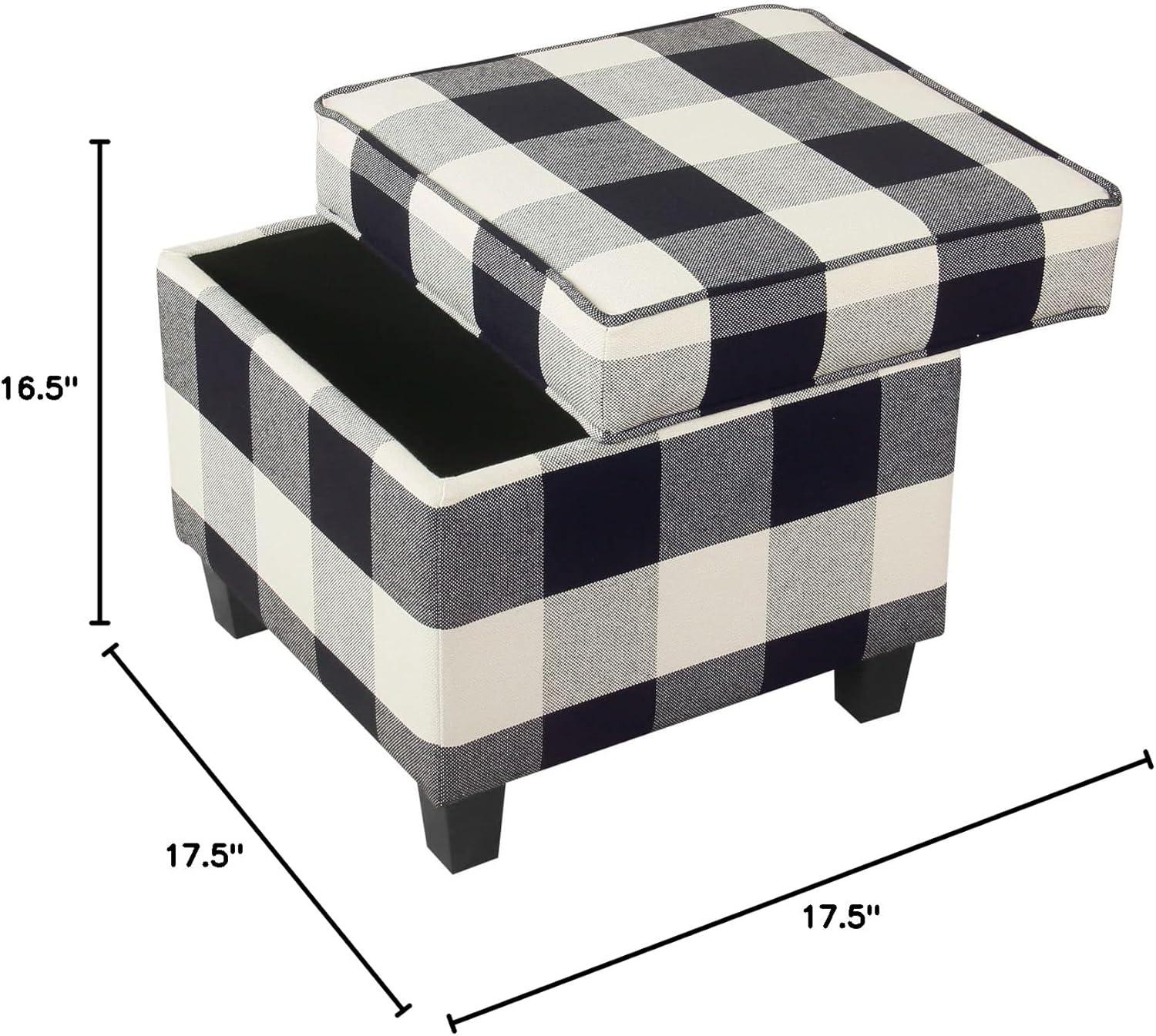 imageHomePop Cube Ottoman HomePop Home Dcor Square Ottoman Cream BoucleBlack