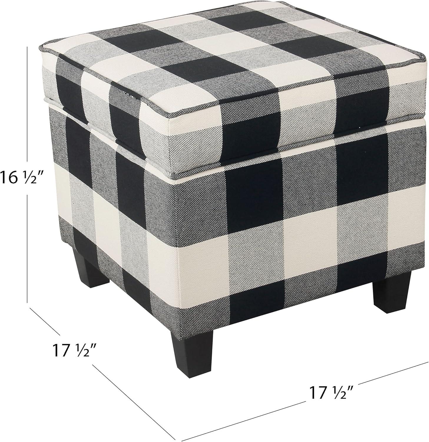 imageHomePop Cube Ottoman HomePop Home Dcor Square Ottoman Cream BoucleBlack