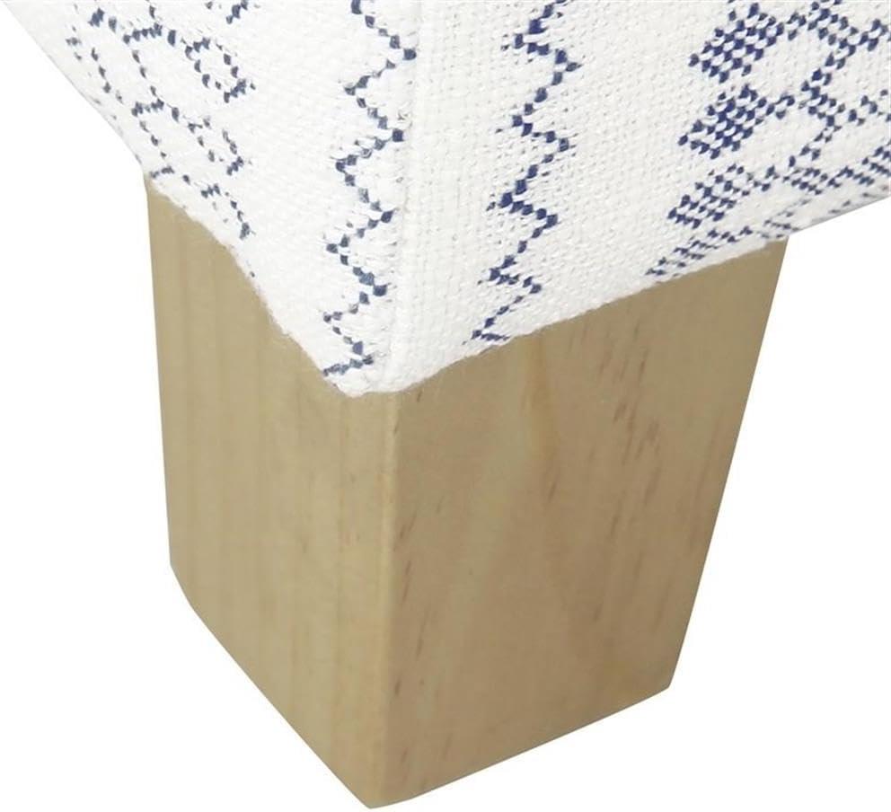 imageHomePop Cube Ottoman HomePop Home Dcor Square Ottoman Cream BoucleBlue
