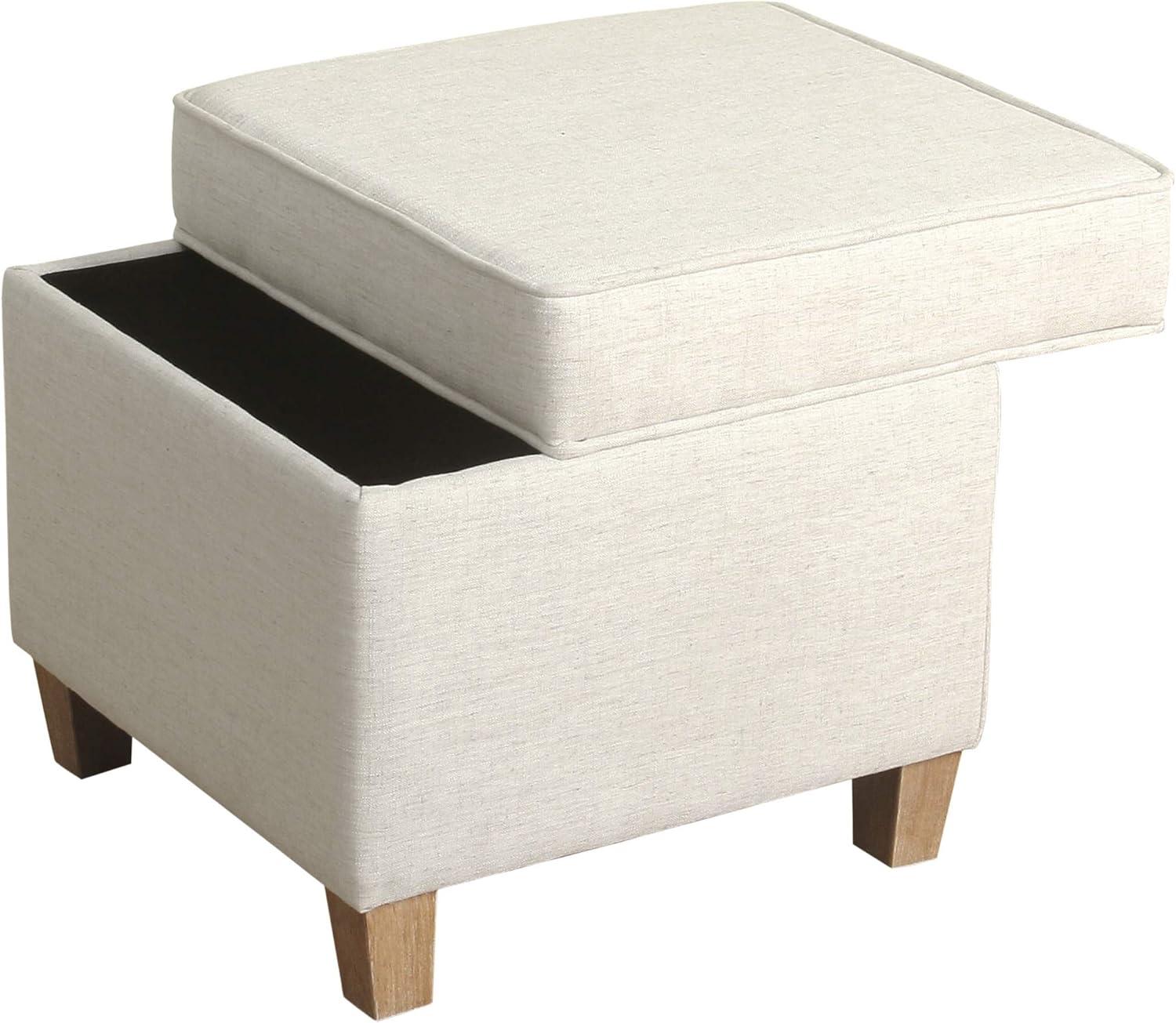 imageHomePop Cube Ottoman HomePop Home Dcor Square Ottoman Cream BoucleCream