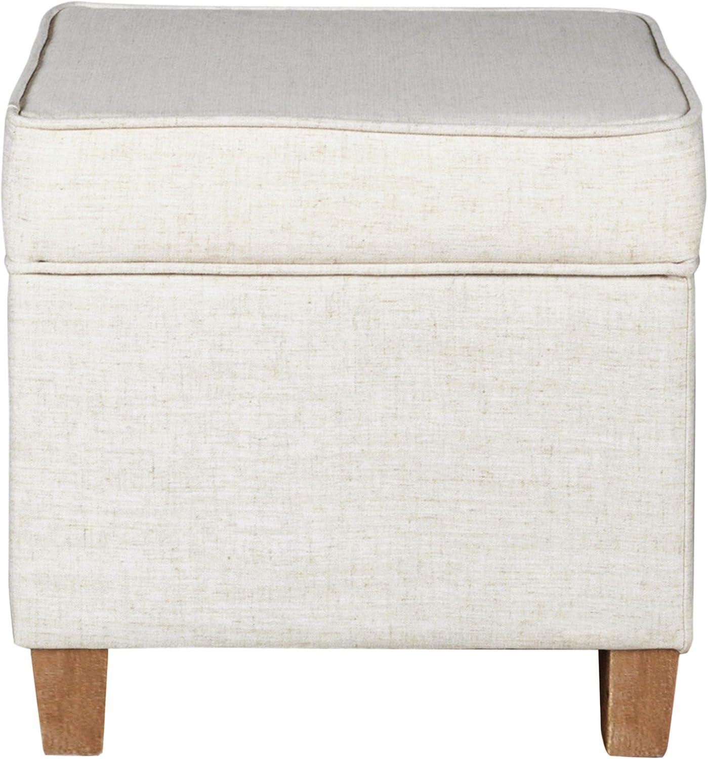 imageHomePop Cube Ottoman HomePop Home Dcor Square Ottoman Cream BoucleCream