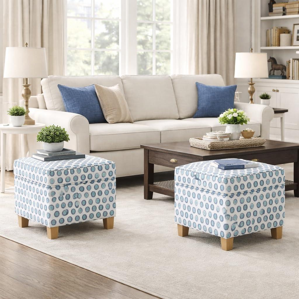 imageHomePop Cube Ottoman HomePop Home Dcor Square Ottoman Cream BoucleGreen