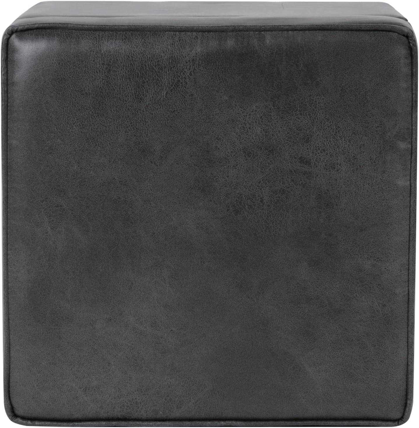 imageHomePop Cube Ottoman HomePop Home Dcor Square Ottoman Cream BoucleGrey
