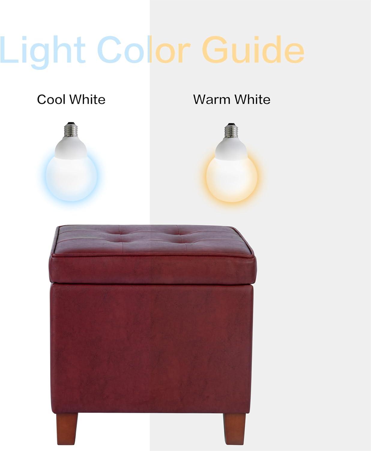 imageHomePop Cube Ottoman HomePop Home Dcor Square Ottoman Cream BoucleRed