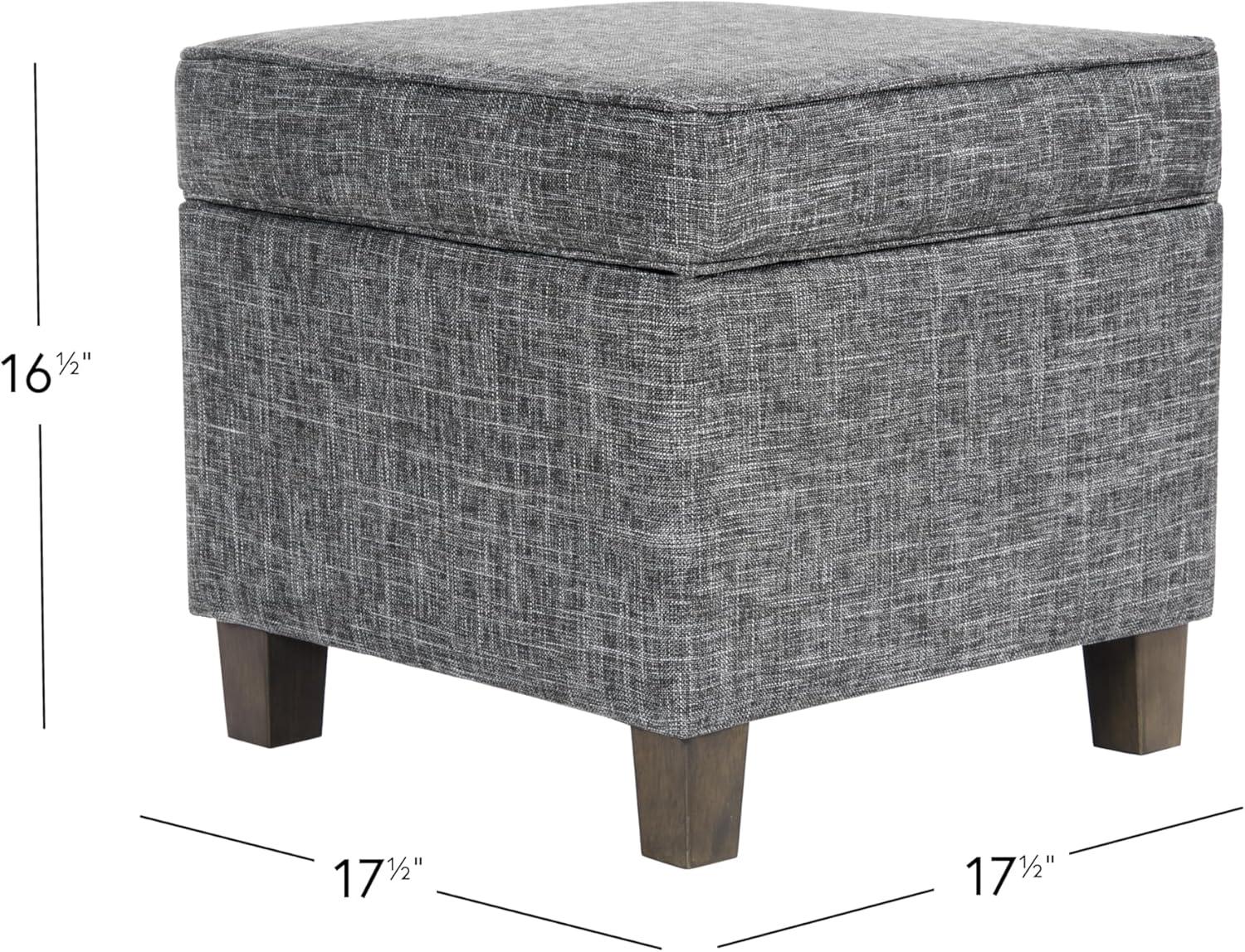 imageHomePop Cube Ottoman HomePop Home Dcor Square Ottoman Cream BoucleSlate Grey